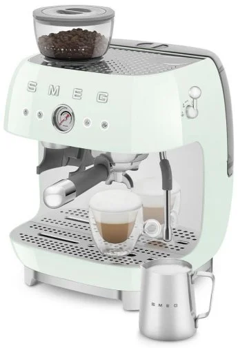 Фото: Ріжкова кавоварка Smeg Espresso coffee machine with grinder Pastel Green (EGF03PGEU) № 22 | KTC