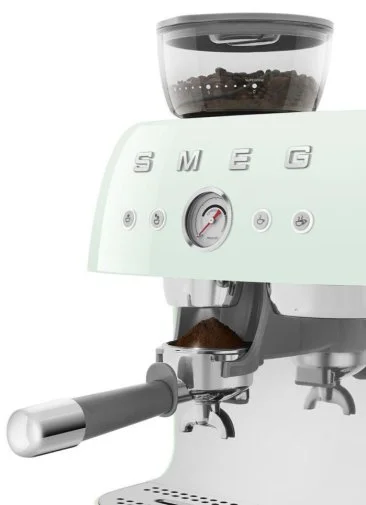 Фото: Ріжкова кавоварка Smeg Espresso coffee machine with grinder Pastel Green (EGF03PGEU) № 27 | KTC