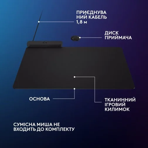 Фото: Килимок Logitech G Powerplay 2 Black (947-000003) № 9 | KTC