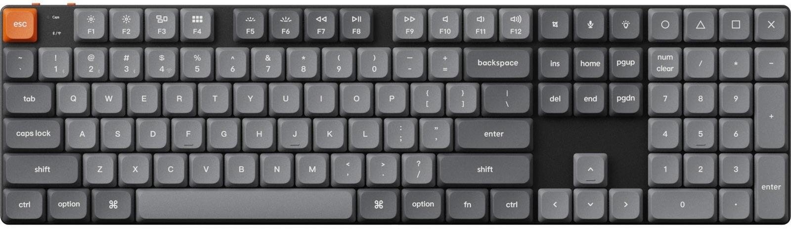 Клавіатура Keychron K5 Max 104Key Gateron MX 2.0 Brown QMK RGB ENG/UKR WL/BT/USB Black (K5M-B3-UA)