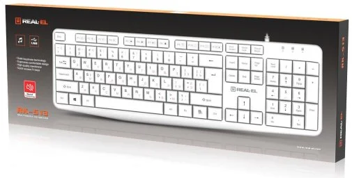 Фото: Клавіатура Real-EL RK-513 USB White (EL123100047) № 16 | KTC