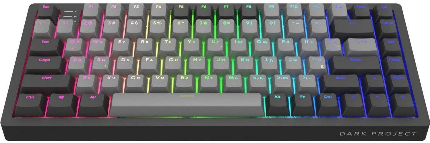 Клавіатура Dark Project KD83A PBT Mech. Gateron Cap Teal ENG/UA/RU Black/Gray (KB-GCT-871-100004)