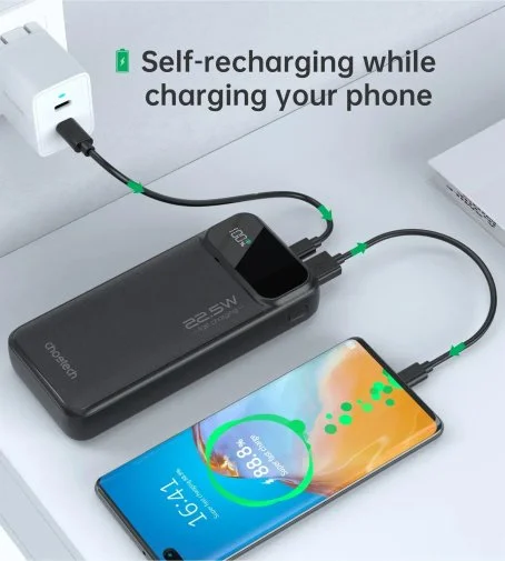 Фото: Батарея універсальна Choetech B729 20000mAh 22.5W Black № 18 | KTC