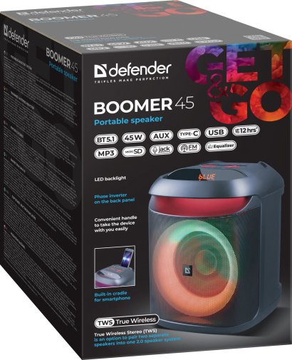 Акустика для вечірок Defender Boomer 45 Black (65245)