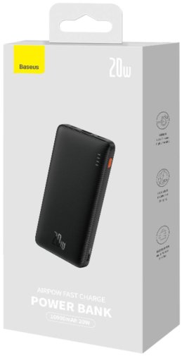 Батарея універсальна Baseus Airpow Fast Charge 10000mAh 20W Black (PPQD090001)