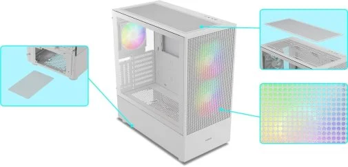 Фото: Корпус Gamdias Talos M3 Mesh WH White with window (4711514500905) № 24 | KTC