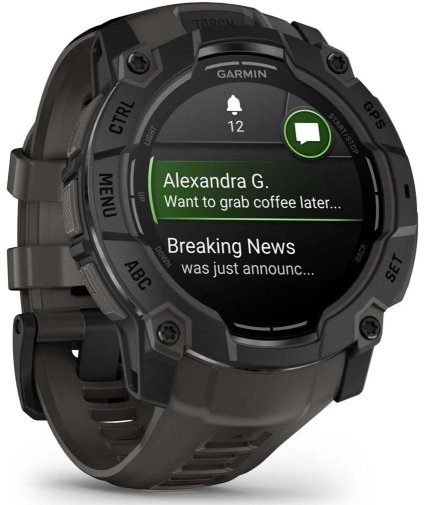 Смарт годинник Garmin Instinct 3 - 50 mm AMOLED Black with Charcoal Band (010-03020-00)