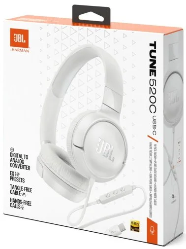 Фото: Навушники JBL Tune 520C USB-C White (JBLT520CWHT) № 16 | KTC