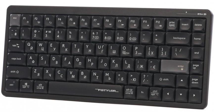 Клавіатура компактна A4tech Fstyler FBX53C BT/WL Black (FBX53C Black)