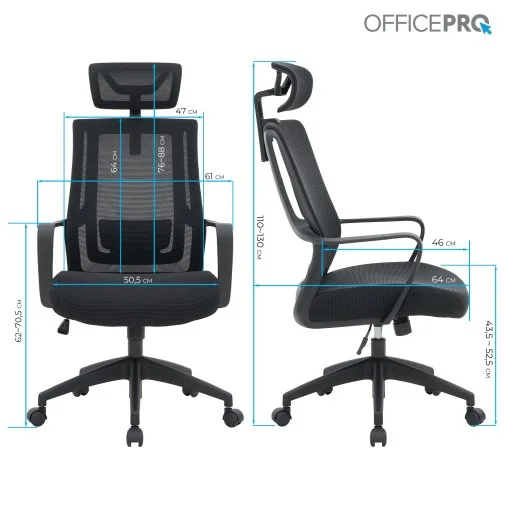 Фото: Крісло OfficePro Harmony OC310-B-B-B Black № 29 | KTC