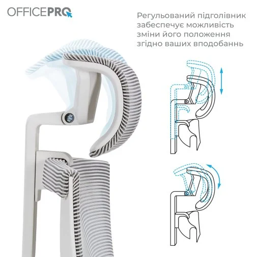 Фото: Крісло OfficePro Balance OC620 White/Ligth Gray (OC620-W-LG-LG) № 26 | KTC