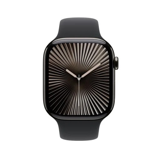 Фото: Смарт годинник Apple Watch Series 10 GPS Cellular - 42mm Slate Titanium Case with Black Sport Band - S/M (MWXG3) № 12 | KTC