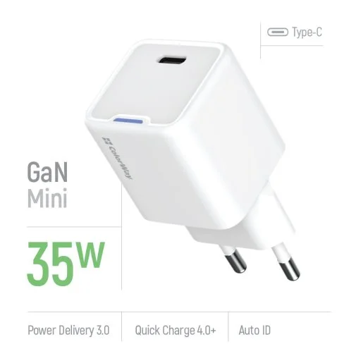 Фото: Зарядний пристрій ColorWay GaN Mini PD 35W White (CW-CHS056PD-WT) № 20 | KTC