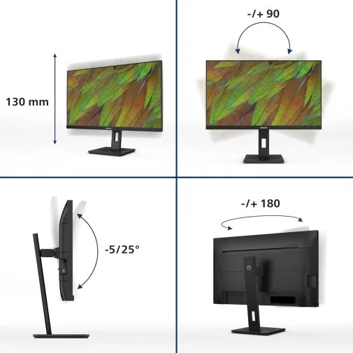 Фото: Монітор Philips 27B1U3900/00 Black - 27" IPS / 3840×2160 / 60 Гц / Pivot / HAS № 16 | KTC