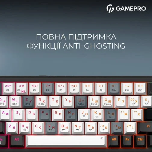 Фото: Клавіатура GamePro Asgard Valhalla MK210B Pro RGB WL/BT/USB Black № 28 | KTC