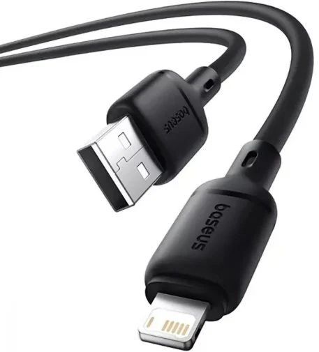Фото: Кабель Baseus Silky Series 2.4A AM / Lightning 1m Black (P10377702113-00) № 7 | KTC
