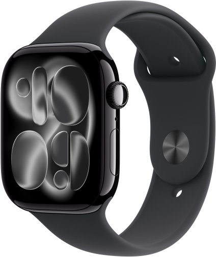 Смарт годинник Apple Watch Series 11 GPS - 42mm Jet Black Aluminium Case with Black Sport Band - S/M