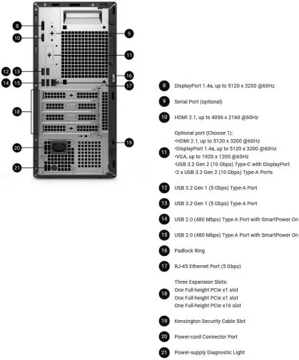 Фото: Персональний комп'ютер Dell Pro Tower (BTO010_QCT1250) - Intel Core i5 i5-14500 / 16 ГБ DDR5 / PCI-E SSD 512 ГБ / Intel / Intel UHD Graphics 770, UMA / Intel Q670 / 180 Вт № 9 | KTC