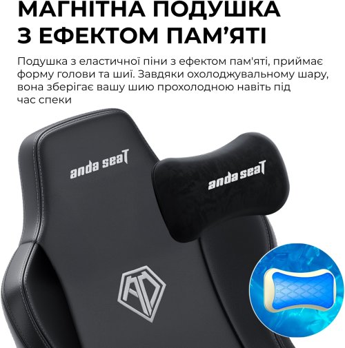Крісло ігрове Anda Seat Novis Plus Fabric Size XL, Dark Grey