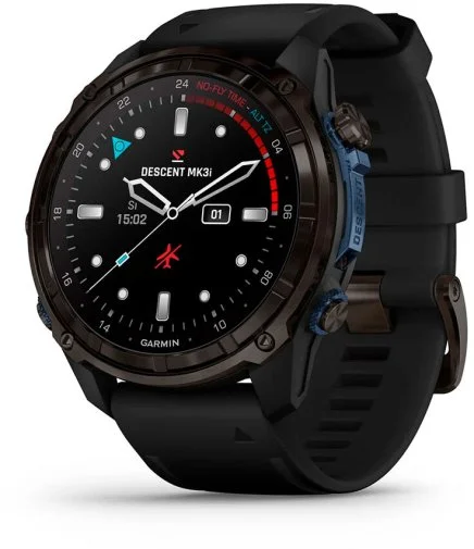 Фото: Смарт годинник Garmin Descent Mk3i - 51 mm Carbon Gray DLC Titanium with Black Silicone Band (010-02752-11) № 8 | KTC