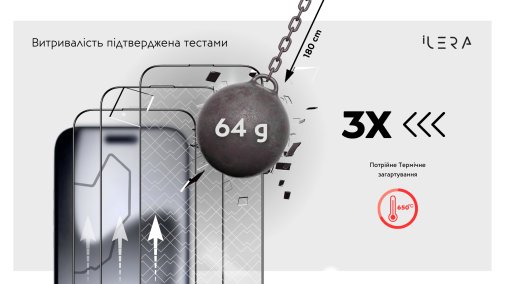 Захисне скло iLera for Apple iPhone 17 - FrostedGlass 2.0 (ILFRGL17)