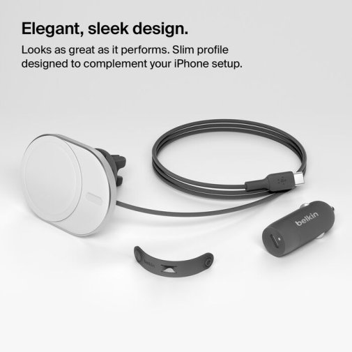 Кріплення для мобільного телефону Belkin BoostCharge Pro MagSafe Qi2 15W Gray (WIC008BTGR-V2)
