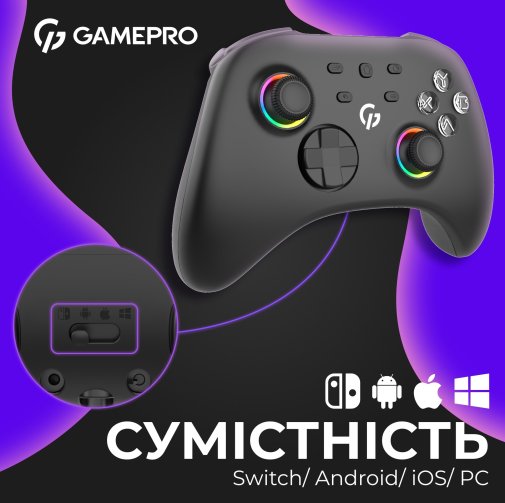 Геймпад GamePro GPX13BDOC Wireless Black