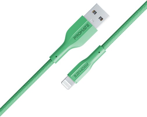 Кабель Promate xCord-Ai 2A AM / Lightning 1m Green (6959144061658)