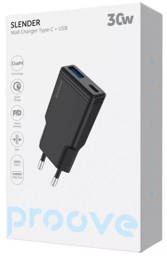 Зарядний пристрій Proove Slender 30W Black (WCSL30110001)
