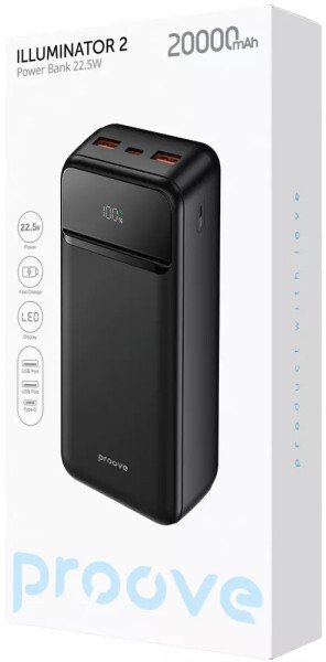 Батарея універсальна Proove Illuminator 2 20000mAh 22.5W Black (PBIP20212201)