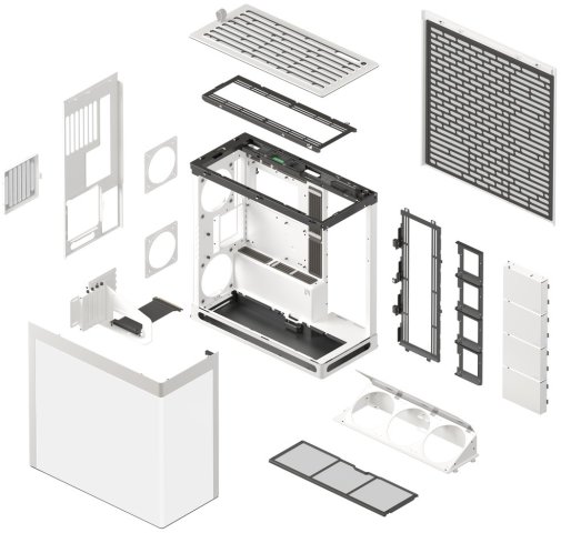 Корпус HAVN HS 420 VGPU White with window (HVN-CA-HS420-07)