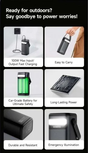 Фото: Батарея універсальна Romoss PMT60 60000mAh 100W Black (PMT60-1D2-2133H) № 18 | KTC