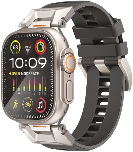 Ремінець силіконовий для смарт-годинника Promate silicaband-pro.black