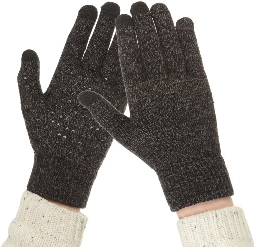 Рукавички для сенсорних екранів ArmorStandart Melange Grey/Black size L (ARM59867)