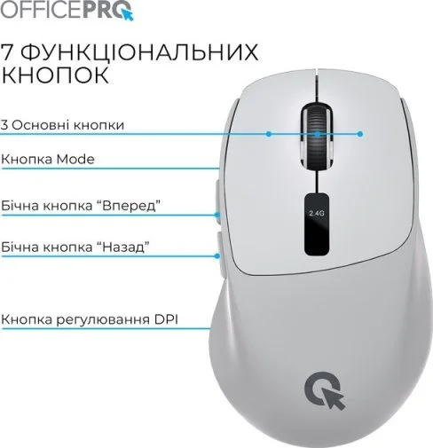 Фото: Миша OfficePro M398G Wireless Gray № 17 | KTC