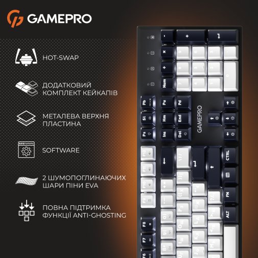 Клавіатура GamePro Genesis Joker MK144B Red Switches USB Black
