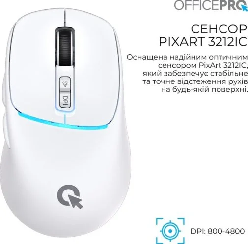 Фото: Миша OfficePro M468W Wireless White № 19 | KTC