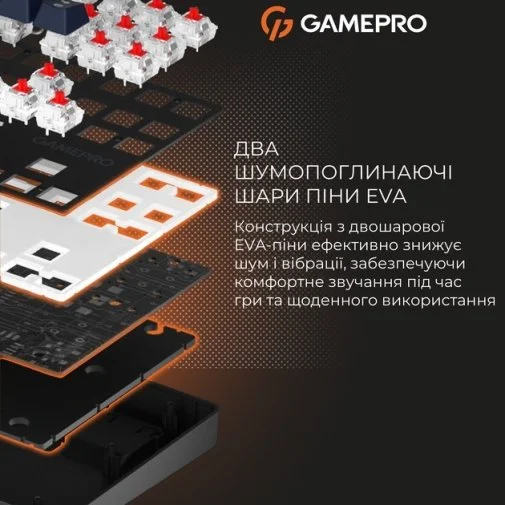Фото: Клавіатура GamePro Genesis Metallic MK110B Red Switches Black № 30 | KTC