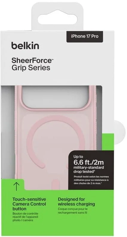 Фото: Чохол Belkin for Apple iPhone 17 Pro - Magnetic Protective Grip Pink (MSA035HQPK) № 30 | KTC
