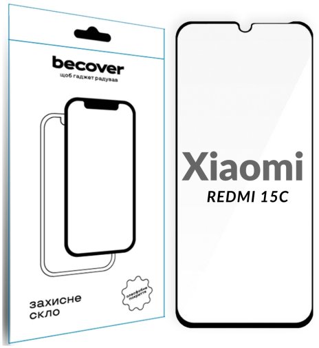 Захисне скло BeCover for Xiaomi Redmi 15C 4G/5G - Black (713907)