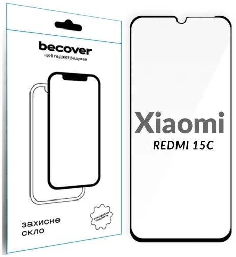 Фото: Захисне скло BeCover for Xiaomi Redmi 15C 4G/5G - Black (713907) № 8 | KTC