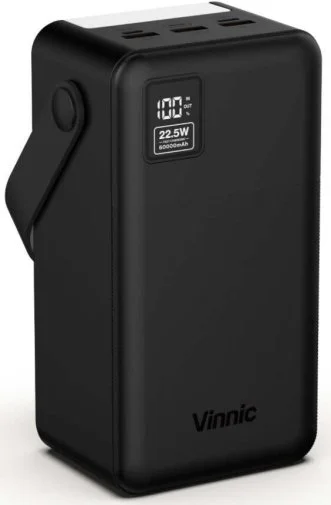 Фото: Батарея універсальна Vinnic Everest 4 60000mAh 22.5W Black (4898338024586) № 10 | KTC