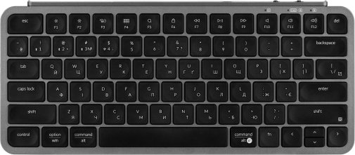 Клавіатура компактна Keychron B1 Pro ENG/UKR WL/BT/USB Space Gray (B1P-K1-UA)