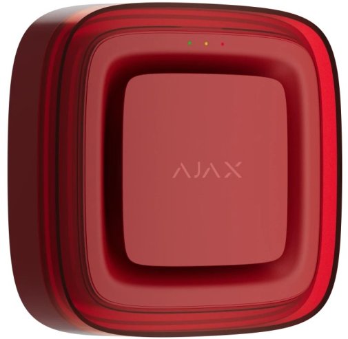 Бездротовий адресний пожежний оповіщувач світлозвуковий Ajax EN54 FireProtect (Sounder/VAD) Jeweller Red