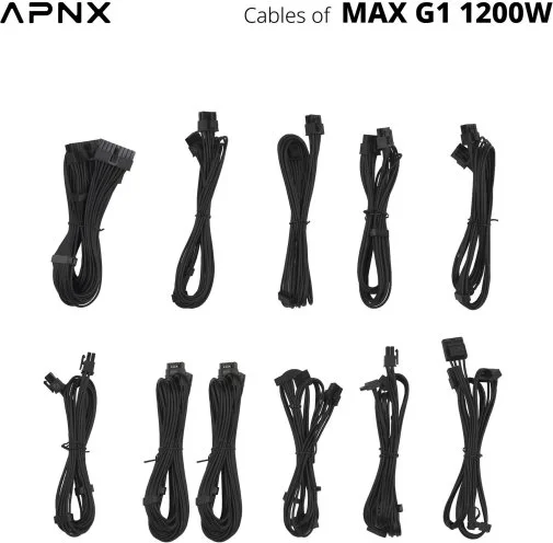Фото: Блок живлення APNX 1200W MAX G1 1200 (APPG-MXK2FEC.X1) № 12 | KTC