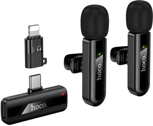 Радіосистема Hoco L20A Fair dual-mic Black (6942007655507)