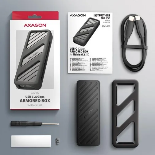 Фото: Кишеня зовнішня Axagon EEM2-20G Black № 9 | KTC