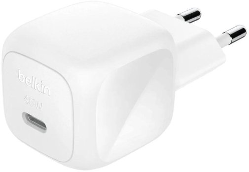 Зарядний пристрій Belkin BoostCharge Compact PD 45W White (WCA013KQWH)