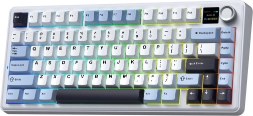 Клавіатура, Aula F75 Max ENG/UA Wireless, White