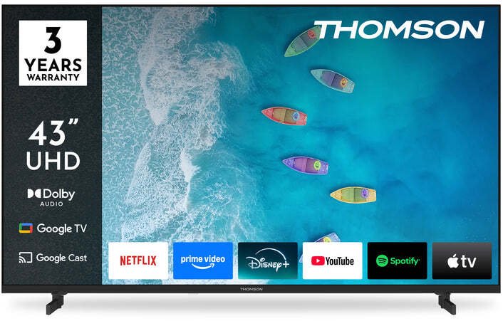 Телевізор LED Thomson 43UG4S15 (Google TV, Wi-Fi, 3840x2160)